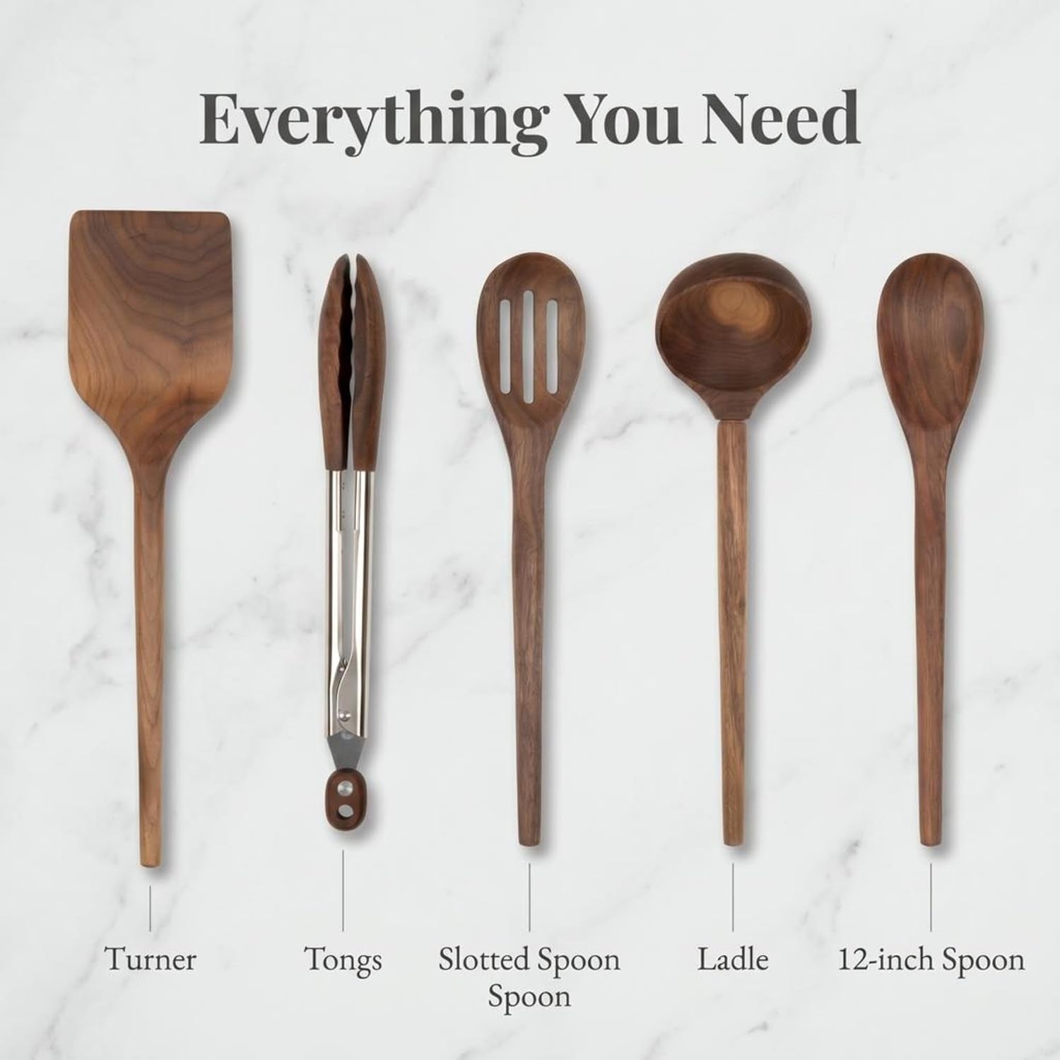 5-piece-walnut-kitchen-utensil-set-with-turner-tongs-slotted-spoon-ladle-and-12-spoon-farmhouse-style-kitchen-cookware-ideal-for-entertaining-wedding-and-housewarming-gift