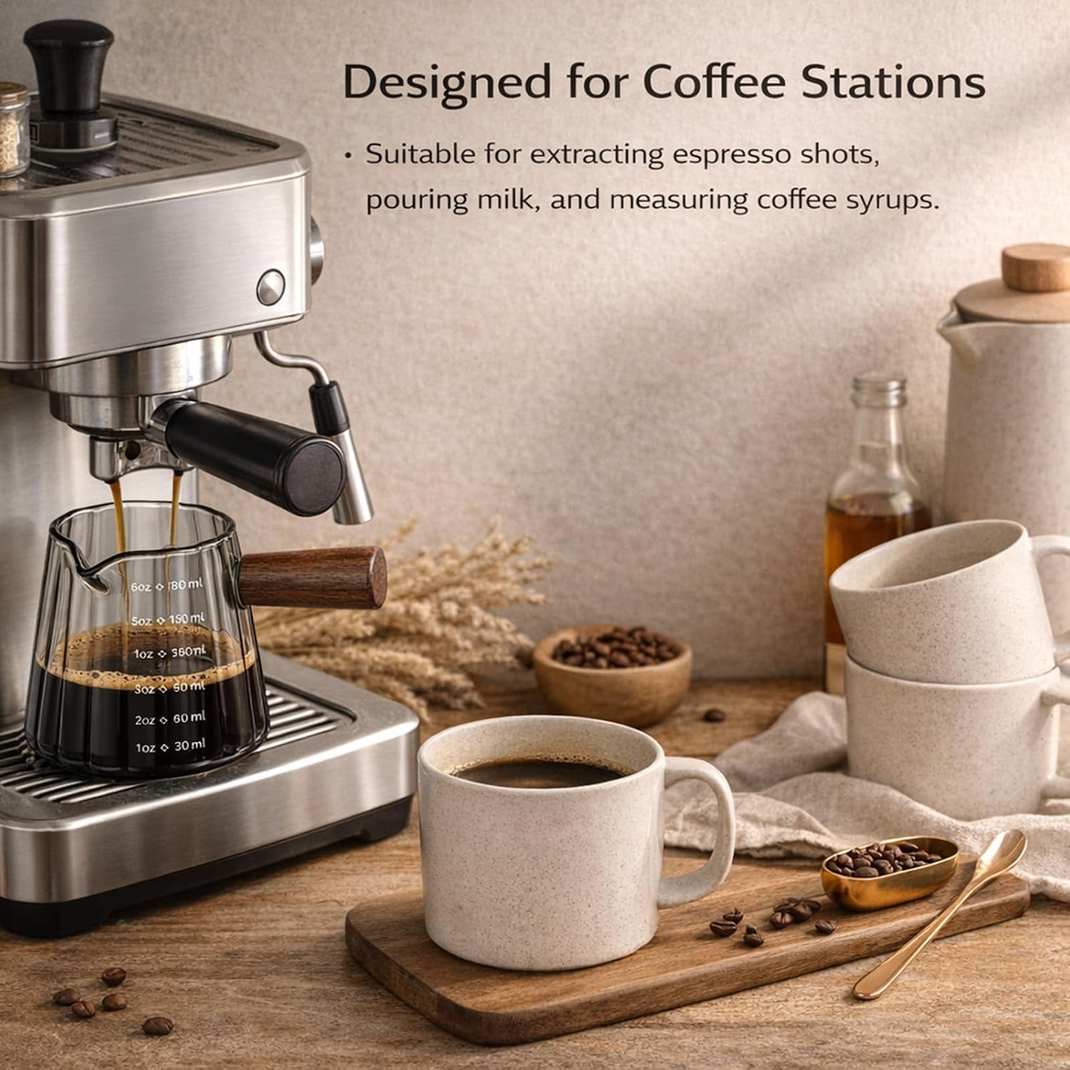 2-pack-espresso-measuring-cups-6-oz-grey-glass-with-wood-handles