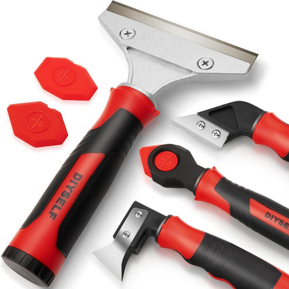 4-In-1 Caulking Remover Tool, Silicone Caulking Tools for Tile, Red1