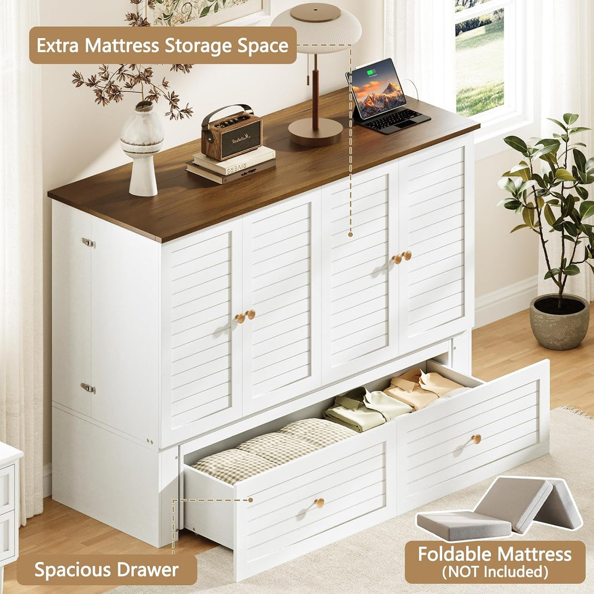queen-murphy-bed-with-charging-station-modern-queen-bed-frame-with-storage-foldable-platform-cabinet-beds-with-drawer-wood-hideway-bedframe-for-guest-living-room-bedroom-office-white