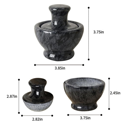 Marble Mortar and Pestle Set for Grinding Herbs Spice Pills Seeds Guacamole Garlic and Ginger Stone Grinder Seasoning Crusher Elegant and Cute Kitchen Tools3