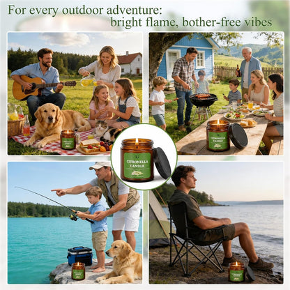 Citronella Candles Outdoor for Camping Patio Indoor Yard 7Oz 2 Pack8