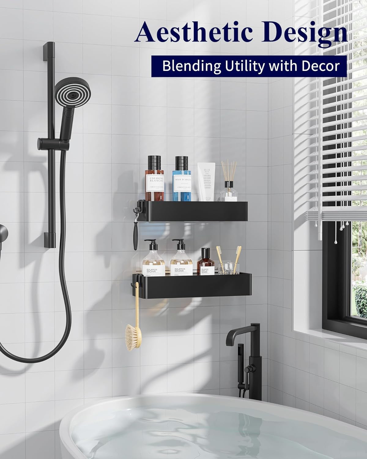 shower-caddy-adhesive-stylish-shower-organizer-large-black