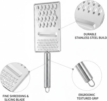 Stainless Steel Vegetable Peeler and Grater, Multi-Function Handheld Tool for Peeling, Slicing, and Shredding (1 PC)6