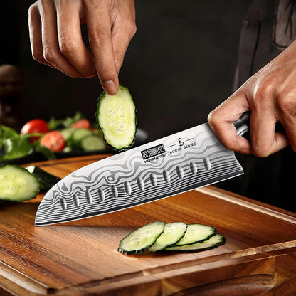 7-Pc Knife Set with Magnetic Knife Holder, Japanese Chef Knife Set | Ultra Sharp High Carbon Powder Steel Kitchen Knives Set, Professional Chef'S Knives with Ergonomic Pakkawood Handle7