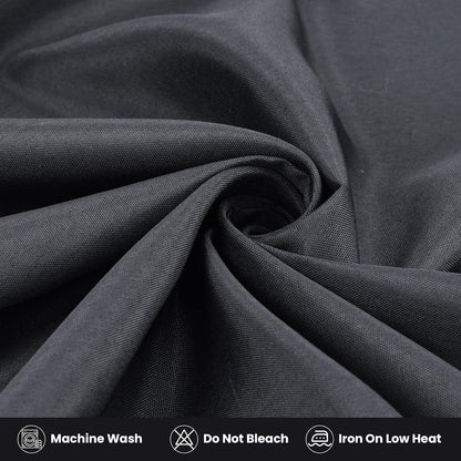 2 Pack Fitted Tablecloth for 6 Foot Rectangle Tables 72 X 30 Inch Black Table Covers Water Resistant Polyester Table Cloth for Wedding, Parties,Display, Trade Show (Black)6