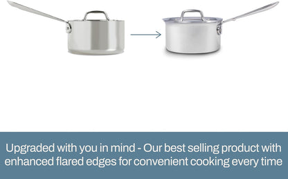 All-Clad D3 Stainless Steel 3 Quart Sauce Pan with Lid- Made in the USA- the Original Bonded Professional Cookware- Oven Safe & Induction Compatible8