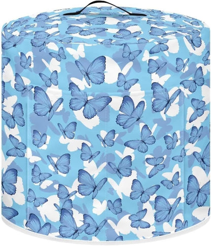 Blue Butterfly Rice Cooker Cover with Handle & Pocket Kitchen Small Appliance Protection Cover for Instant Pot 8 Quart Inner Pot Air Fryer Cover Hand Washable1