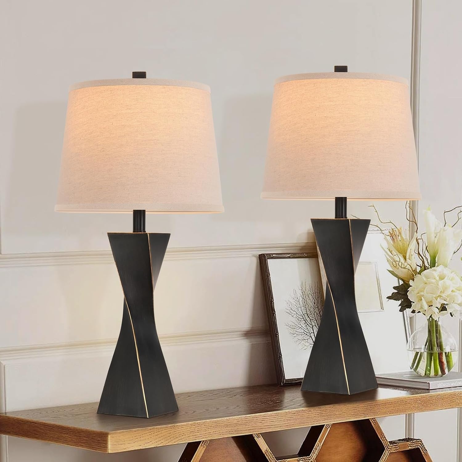 bedside-lamps-set-of-2-unique-modern-vintage-table-lamp-rustic-farmhouse-desk-lamps-for-living-room-end-tables-bulb-not-included-linen-shade-26-5-in-black