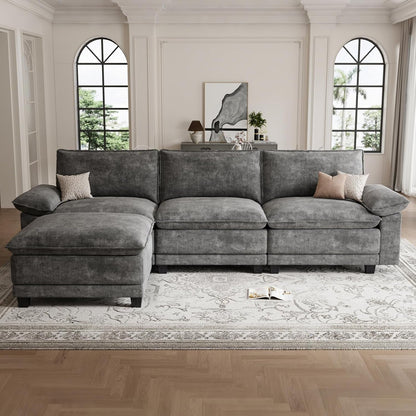 108" Modular Sectional Couch, L Shaped Cloud Sofa for Living Room7