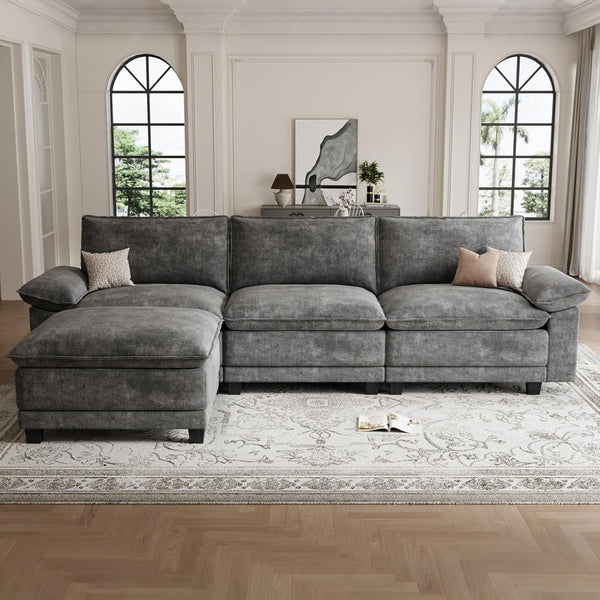 108" Modular Sectional Couch, L Shaped Cloud Sofa for Living Room7