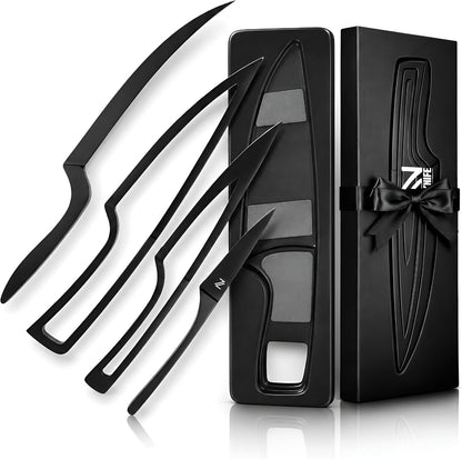 Magnetic Kitchen Knife Set - 4 Piece VG10 High Carbon Stainless Steel Kitchen Knives with Space-Saving Nesting Design & Magnetic Block - Ultra Sharp Professional Chef Knife Set1