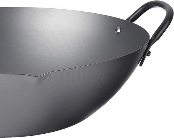 89914-7 Steel Canton Wok, 13", Black3