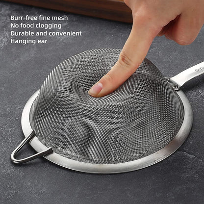 304 Stainless Steel Fine Mesh Strainers for Kitchen, Colander-Skimmer with Handle, Sieve Sifters for Food, Tea, Rice, Oil, Noodles, Fruits, Vegetable4