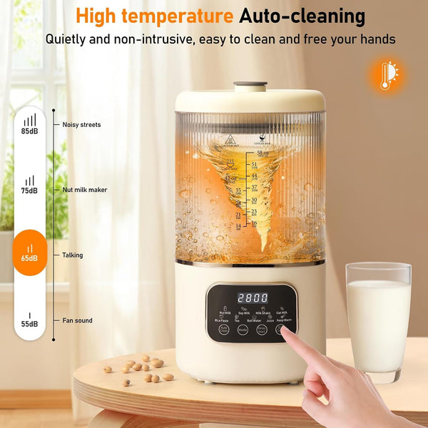 10 in 1 Nut Milk Maker Machine,58Oz with 20 Blades,24H Delay Start&12H Warm | 10 in 1 Nut Milk,Plant Milk,Juice Etc Healthy Diet Machine,58Oz with 20 Blades,Led Display,24H Delay Start&12H Keep Warm3