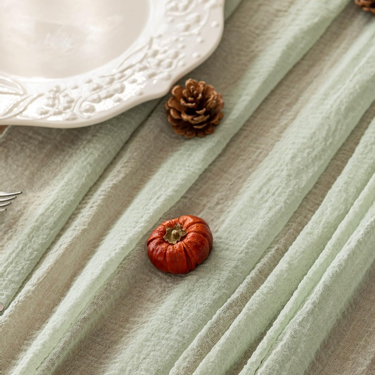 sage-green-cheesecloth-table-runner-120-inches-fall-party-home-decorations-for-wedding-baby-shower-bridal-shower-birthday-engagement-party-10ft-sheer-rustic-boho-farmhouse-dining-holiday-decor