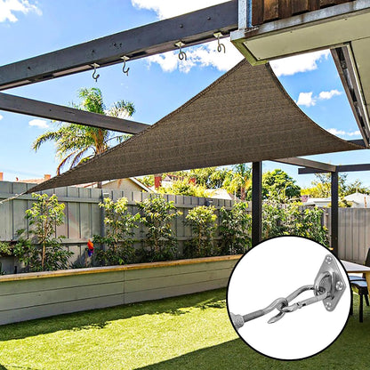 44 Pcs Shade Sail Hardware Kit 6 Inch Outdoor Sun Sail Accessories | 304 Stainless Steel Turnbuckles & Brackets for Triangle/Rectangle Sails, Patio Canopy Installation Hardware Set8