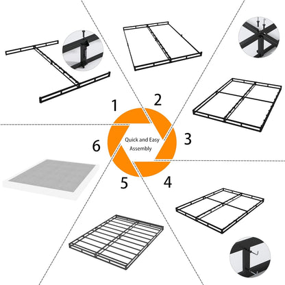 9 Inch Queen Box Spring, 3000Lbs Heavy Duty Metal Box Spring Queen Size Bed Base Mattress Foundation, Easy Assembly, Noise Free5