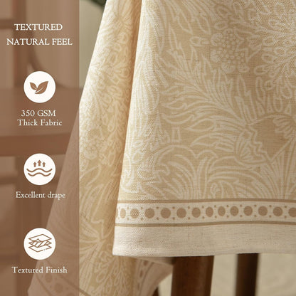 Designer Linen Tablecloth Rectangular, 55" X 71", Acanthus3