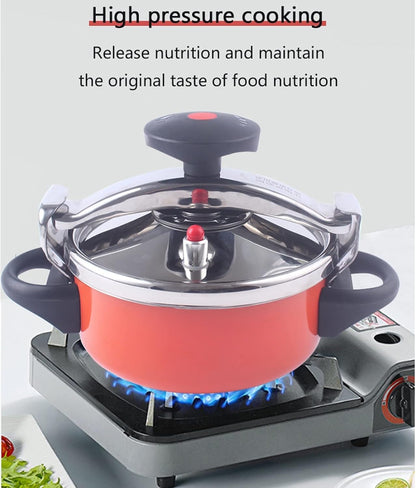 2L Small Pressure Cooker Stainless Steel for Pressure Foodie or Steaming, Compatible Induction Cooker Gas Home Cooker2