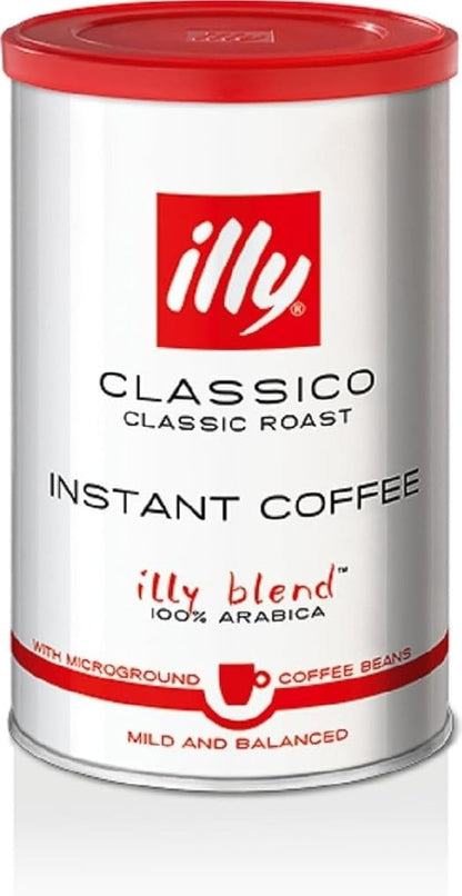 Illy Instant Coffee- 100% Arabica Coffee – Classico Medium Roast - Notes of Caramel, Orange Blossom & Jasmine - Easy Preparation - Convenient Coffee Instant Format - Roasted in Italy – 3.3 Ounce1