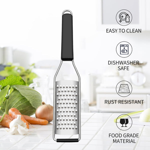 Cheese Grater Lemon Zester, Graters for Parmesan Cheese, Lemon, Citrus, Garlic, Nutmeg, Chocolate, Fruits, Vegetables, Ginger, Vegetable & Cheese Shredder with Stainless Steel Coarse Blade5