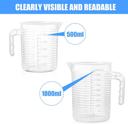 2 Pack Measuring Cup Set, 500Ml and 1000Ml2