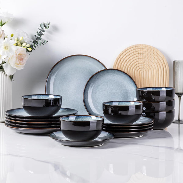 Ceramic Dinnerware Sets for 8,24Pcs Porcelain Plates and Bowls Set7