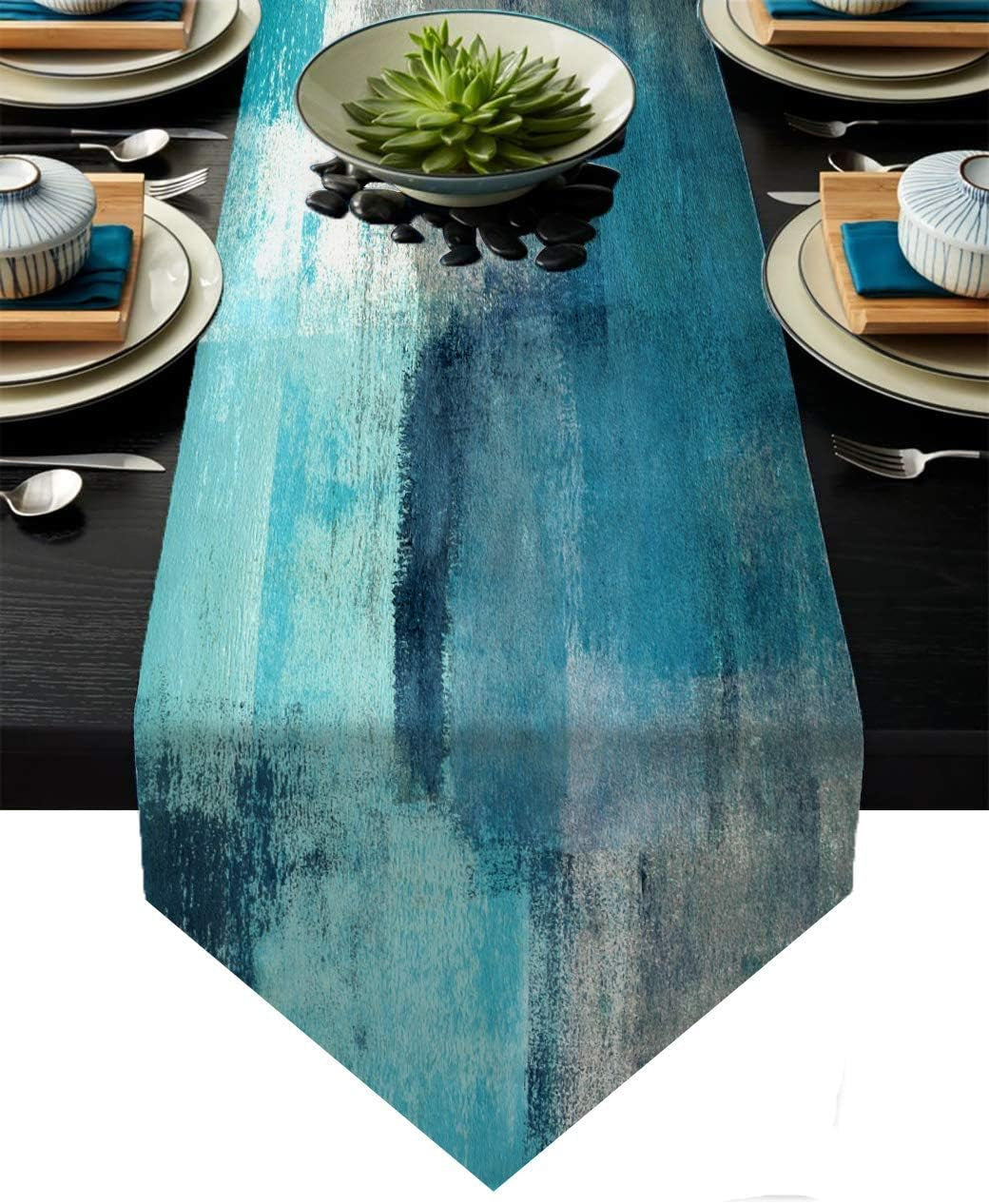 turquoise-and-grey-table-runner-teal-abstract-modern-art-burlap-table-runners-for-table-dresser-runner-farmhouse-style-for-dinner-party-holidays-home-decoration