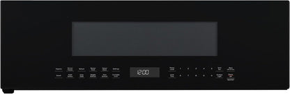 GE Profile 30" Over-The-Range Low Profile Microwave, 1.2 Cu. Ft., 1000 Watts, 400 CFM Hood Vent, LED Lighting, Auto Defrost, Installer-Friendly, Black, UVM9125DYBB1