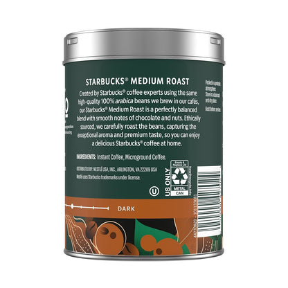 Starbucks Premium Instant Coffee Medium Roast, 3 Tins 3.17 Oz | 100% Arabica Premium Instant and Microground Coffee; Medium Roast; 3 Tins, 3.17 Oz Each8