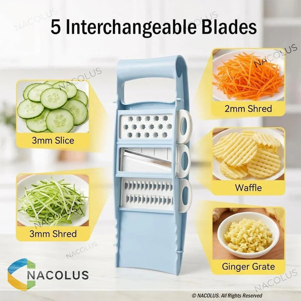 Handheld Mandoline Slicer for Kitchen, 5 in 1 Vegetable Slicer2