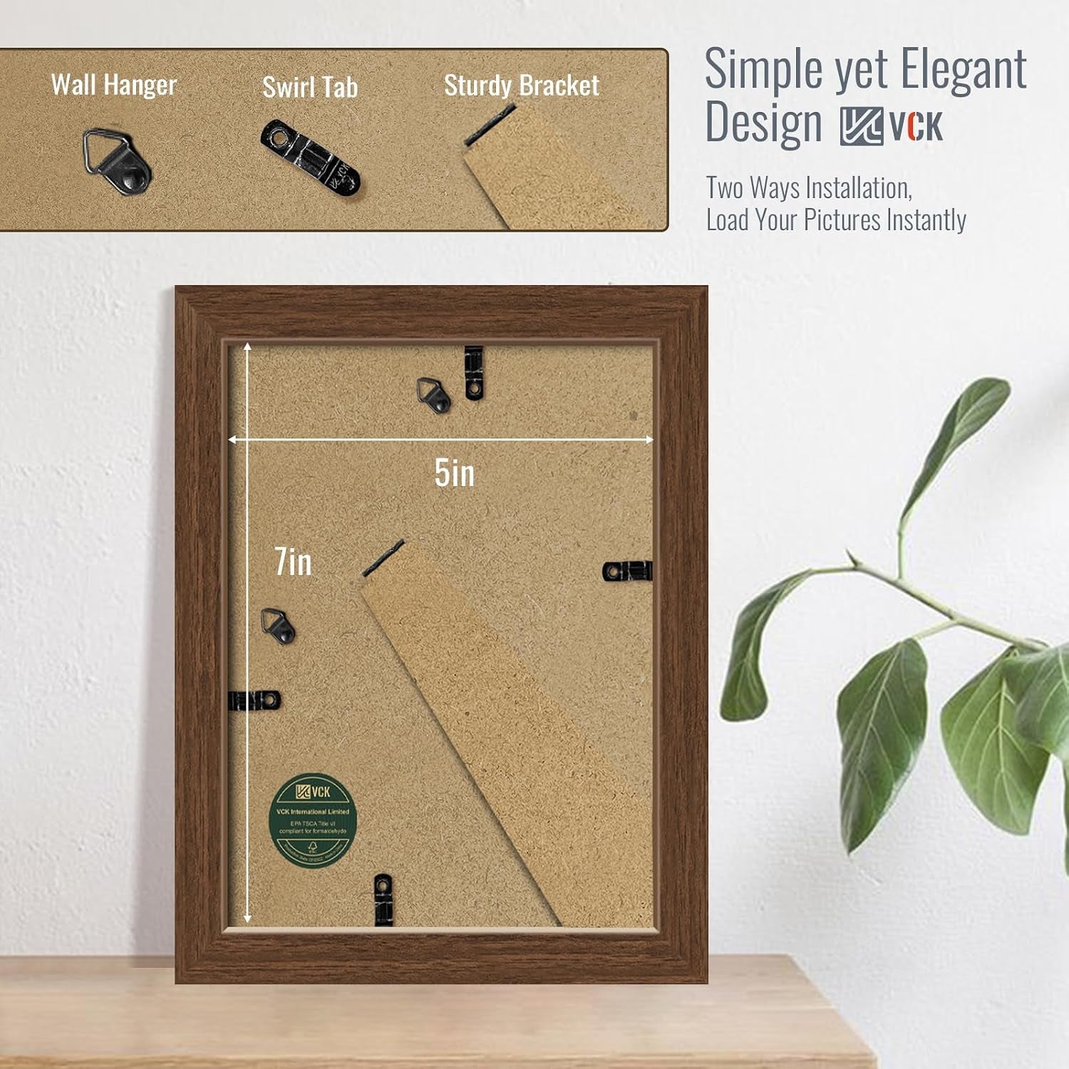 5x7-picture-frame-5-pack-brown-wood-4x6-mat-glass-for-portrait
