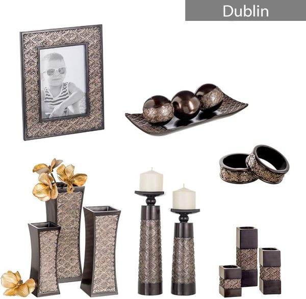 Dublin Brown Tray and Ball Set - Living Room, Entry Table Decor Centerpiece Table Decorations - Decorative Tray for Dining Room, Accent Decor Bowl for House Decoration9