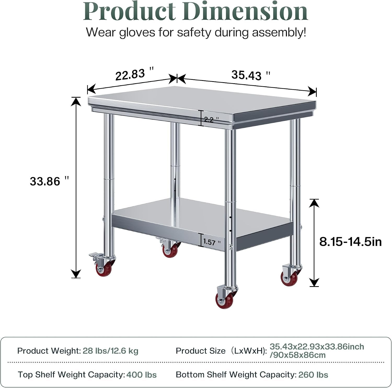 36-x-24-inch-stainless-steel-prep-table-with-casters-24-x-36-in-adjustable-undershelf-and-casters-for-restaurant-catering-bar-and-food-service