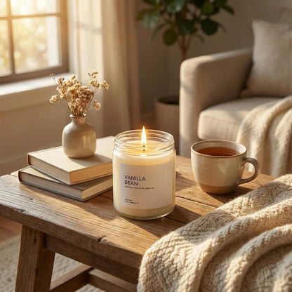 Vanilla Bean Candle - Vanilla Candles for Home - Soy Wax Scented Candles - Hand-Poured (7Oz.)2