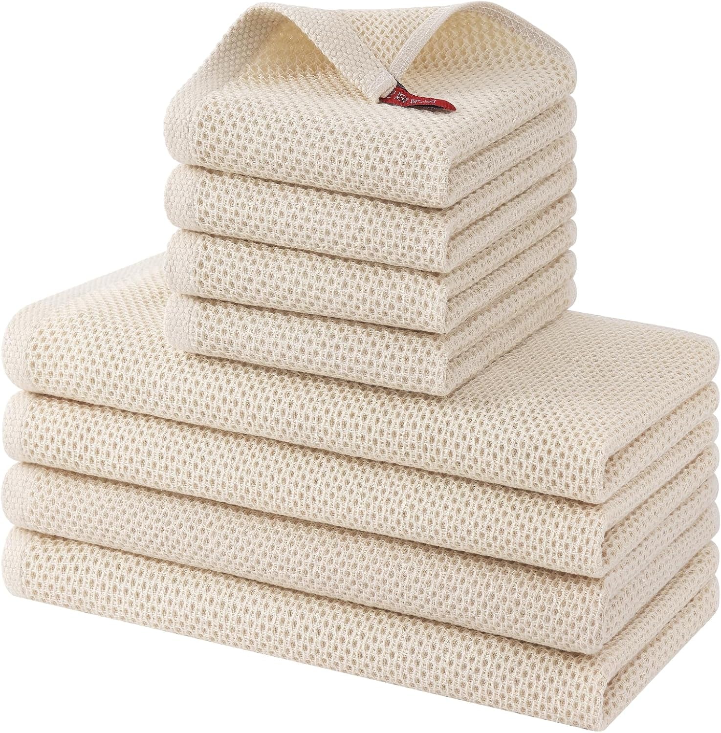 100-cotton-kitchen-towels-and-dishcloths-set-8-pack-beige