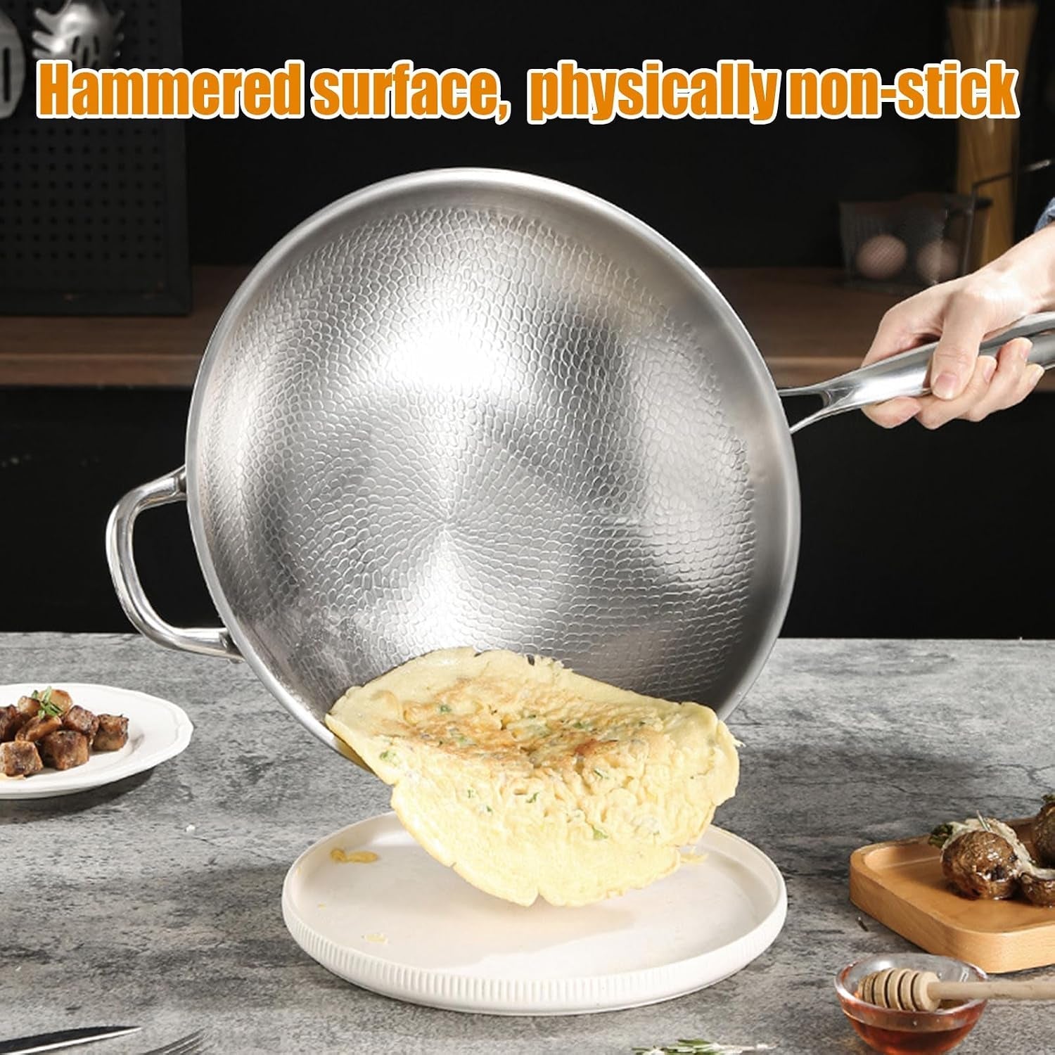 titanium-hammered-wok-with-double-handles-frying-pans-nonstick-non-stick-wok-scratch-resistant-non-stick-titanium-pans-for-cooking-14-17in
