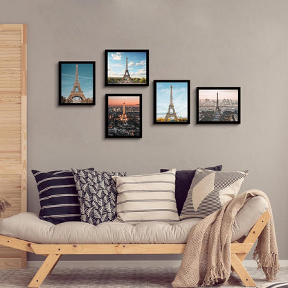 8X10 Picture Frame Set of 10, Display Pictures 5X7 with Mat or 8X10 Prints without Mat, Wall Mounting or Tabletop,Black5