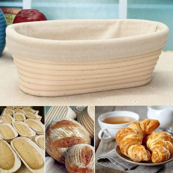 Banneton Bread Proofing Basket 2 Pack 10 in Oval Sourdough Proofing Basket | Sourdough Bread Baking Supplies for Making Baking Fermentation Food Storage Tools5