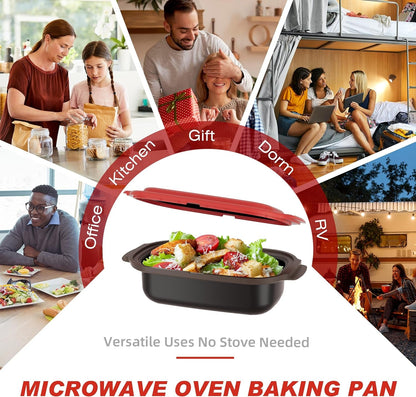 Microwave Grill Pan & Cookware | 700ML Rice Pasta Cooker for 1-2 People, Bpa-Free & Dishwasher Safe, Perfect for Dorm, Office, Family7