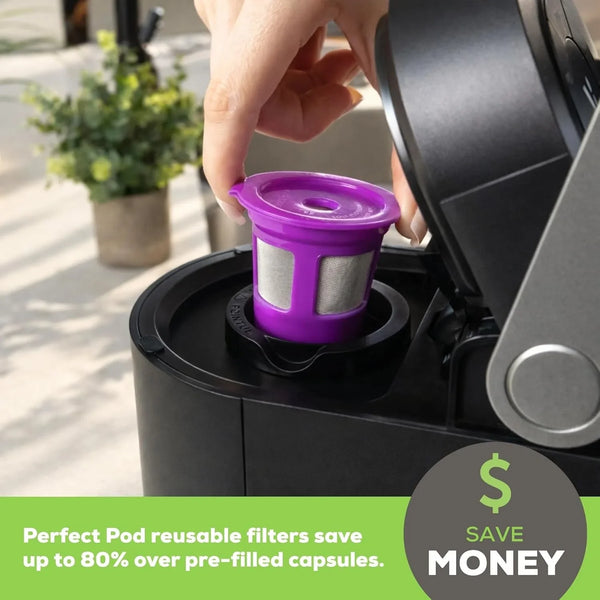 Café save Reusable K-Cup Coffee Filter Capsules, 4 Pack | Refillable 1-Stream Cups, Built-In Mesh Strainers, 100% BPA Free, Compatible with Keurig and Select Single-Serve Brewers3