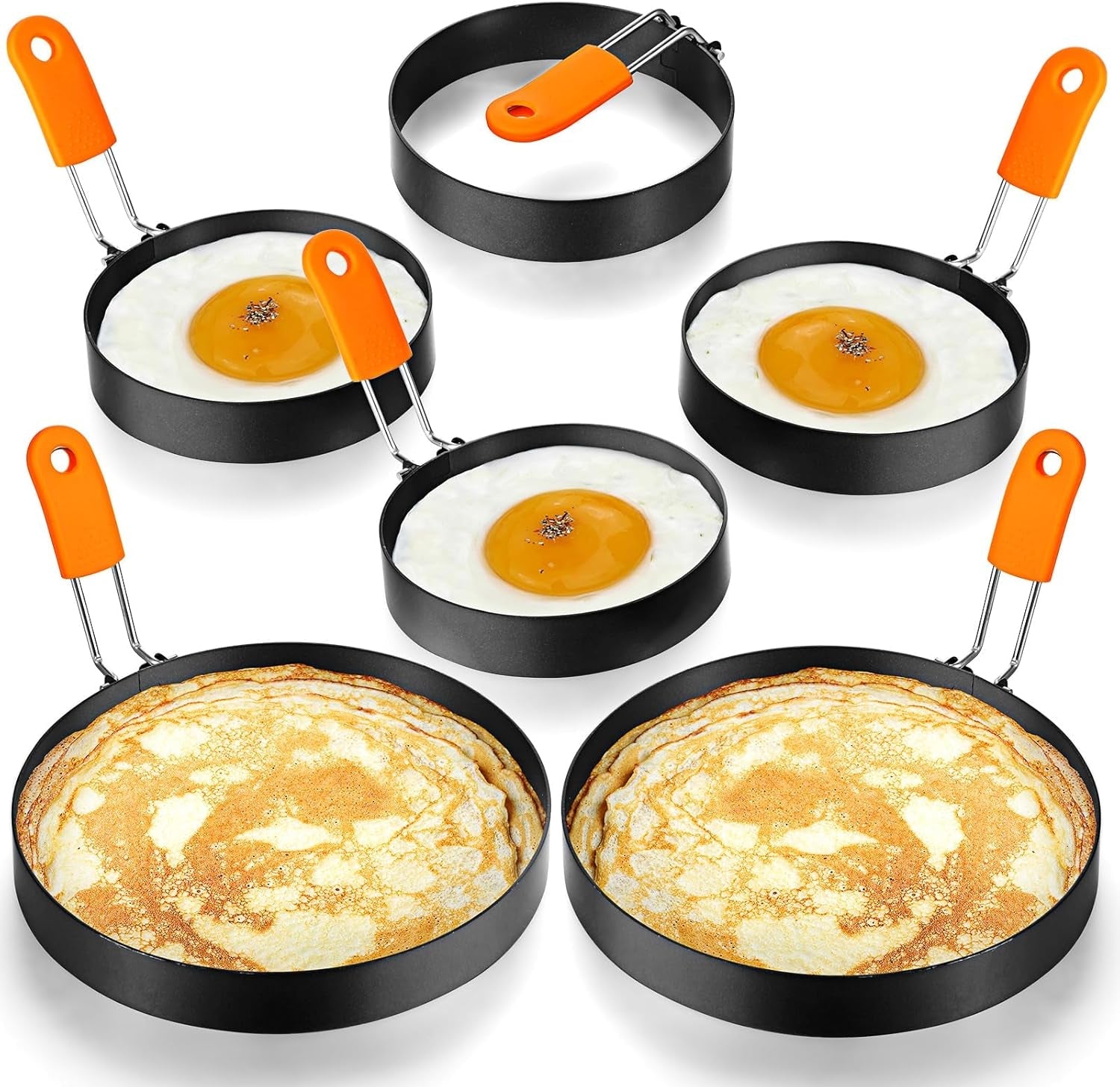 6-pcs-egg-rings-for-griddle-nonstick-pancake-molds-4-6-inch-stainless-steel-with-orange-silicone-handle-fried-egg-shapers-molds-adjustable-for-breakfast-omelette-sandwich