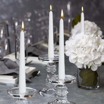 Unscented 10 Inch Dinner Candles, 10 Pack - 8 Hour European Quality Smokeless Dripless Taper Candles for Home Décor6