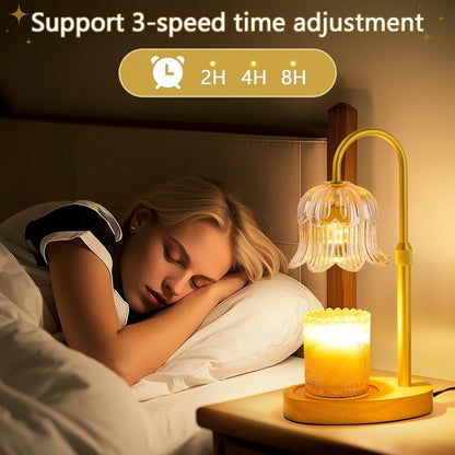 Candle Warmer Lamp Electric Timer - Flower Home Decor Women Birthday Gifts4