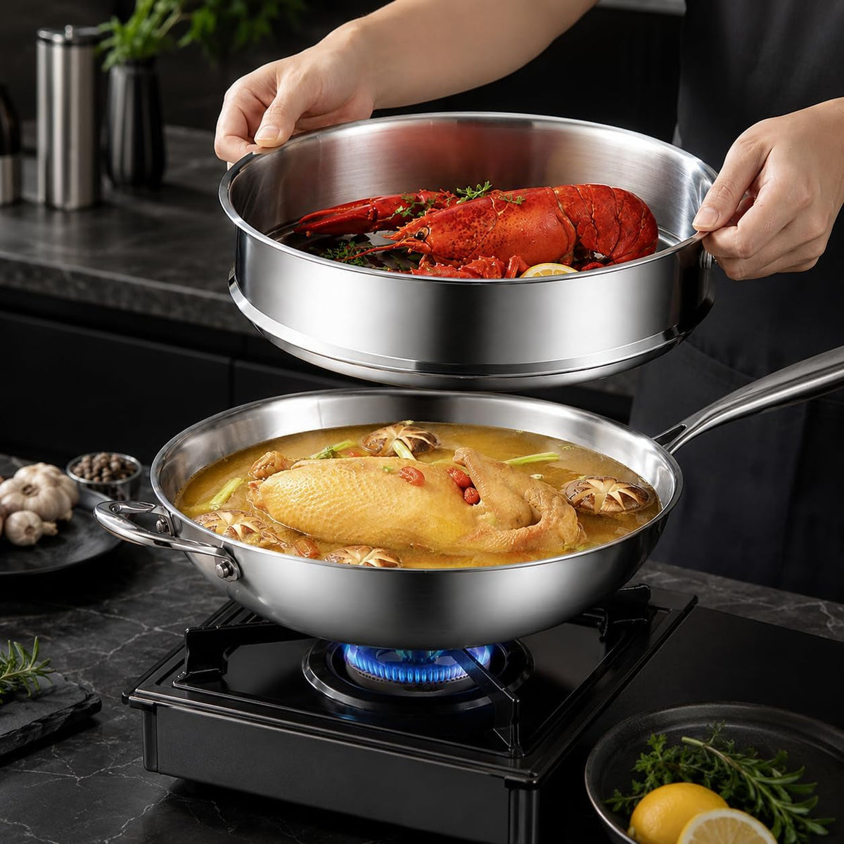 titanium-wok-with-lid-titanium-wok-pan-for-cooking-14inch-non-stick-wok-pan-with-steamer-basket-no-coating-titanium-frying-pans-pfas-pfoa-ptfe-free-cookware
