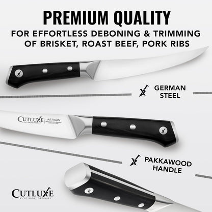 Curved Boning Knife, 6" for Meat Cutting & Trimming – Fillet Knife2