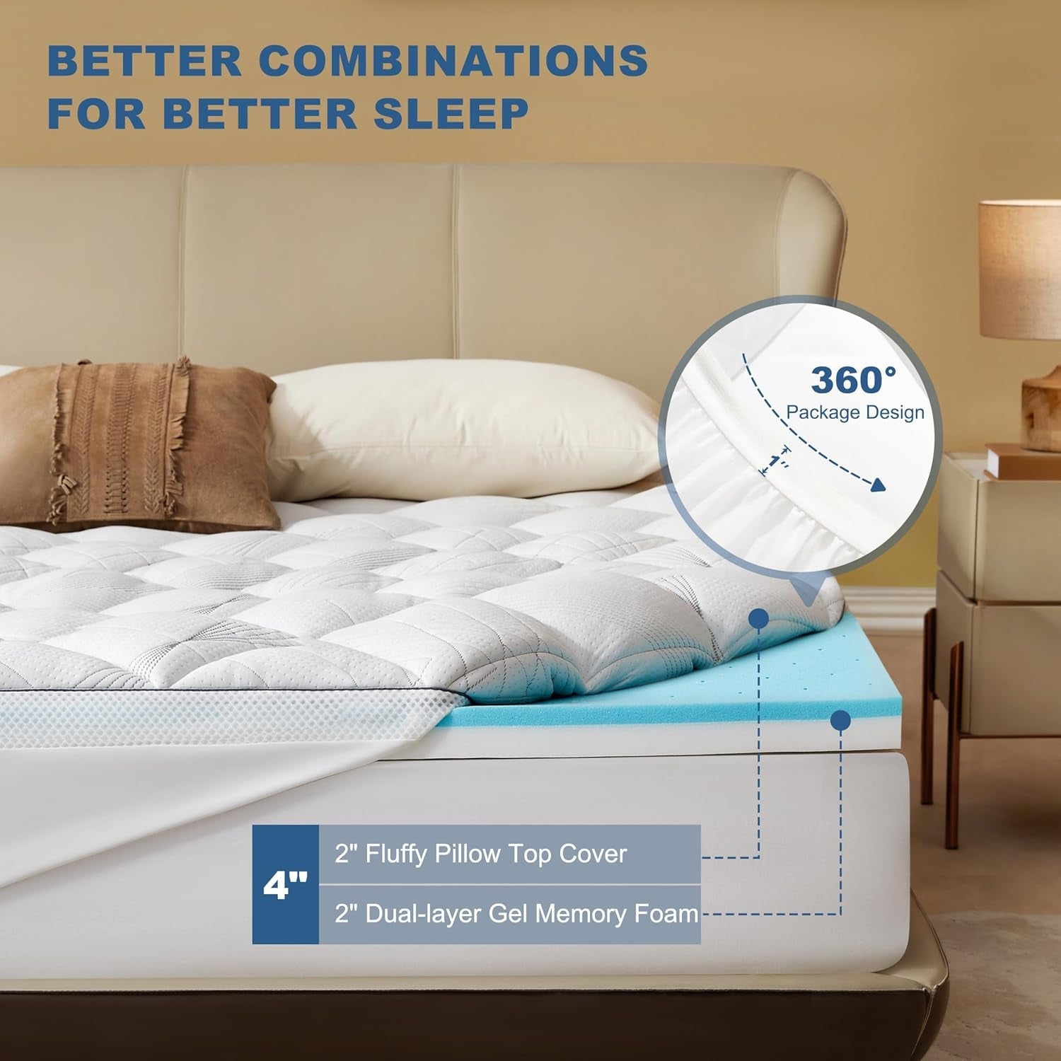 queen-mattress-topper-4-inch-dual-layer-memory-foam-mattress-topper-mattress-topper-for-back-pain-dual-layer-medium-support-2-gel-memory-foam-2-cooling-fluffy-pillow-top-pad-white