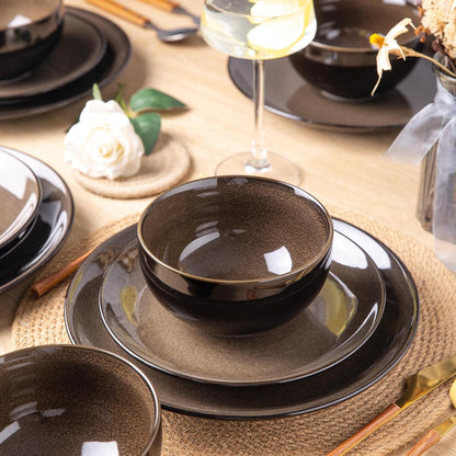 Ceramic Dinnerware Sets for 8,24Pcs Porcelain Plates and Bowls Set3