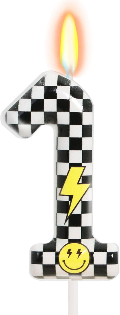 Number 1 Candle One Happy Dude Birthday Decorations for Boys1